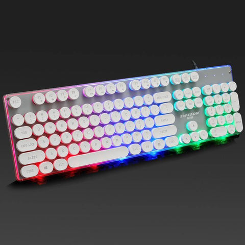 Forerunner Gx60 Punk Imitation Manipulator Feel Glowing Retro Gaming Computer Usb Wired Chicken Keyboard Wholesale - Gamer Z Paradise