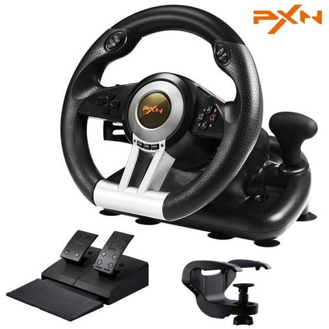 Gaming Steering Wheel PC PS4 Racing Wheel 180° Universal PXN with Pedal for PS3/Xbox One/Nintendo Switc/Xbox Series X/S - Gamer Z Paradise