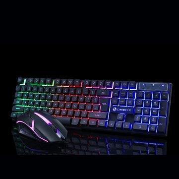 GTX300 104 Keys RGB Backlight Superthin Gaming Keyboard and 2.4GHZ 1200DPI 3 Buttons USB Optical Gaming Mouse - Gamer Z Paradise