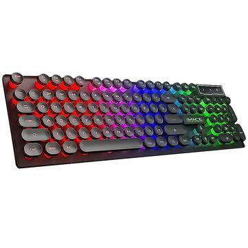 IMICE USB RGB Mechanical Gaming Keyboard Luminous Game Keyboard Desktop Punk Mechanical Handle Floating Round Cap - Gamer Z Paradise