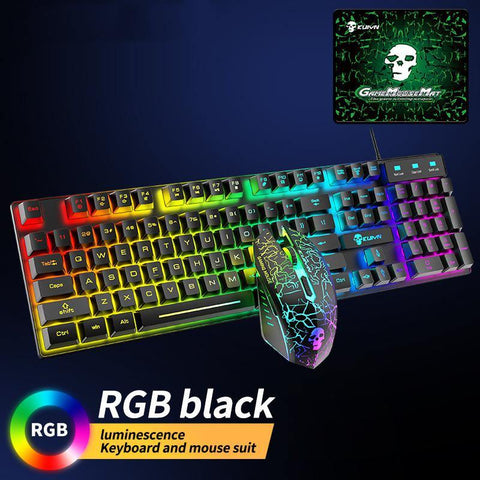 Kuiying T6RGB Luminous Keyboard And Mouse Set - Gamer Z Paradise