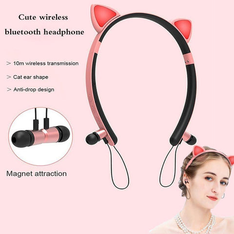 LED Glowing True Wireless Bluetooth Headphones Auriculares Cartoon Girl Headband Cat Ear Headset With Microphone For All Phones - Gamer Z Paradise