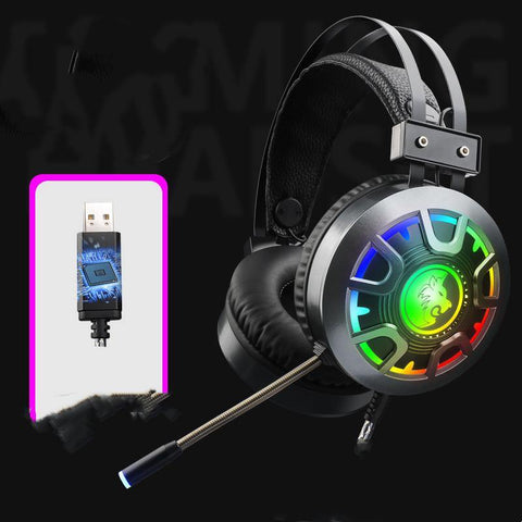 M5 Gaming Headset RGB Colorful Luminous Anti-Noise Heavy Bass Cable - Gamer Z Paradise
