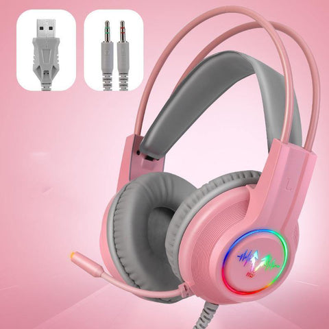 M5 Gaming Headset RGB Colorful Luminous Anti-Noise Heavy Bass Cable - Gamer Z Paradise