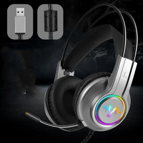 M5 Gaming Headset RGB Colorful Luminous Anti-Noise Heavy Bass Cable - Gamer Z Paradise