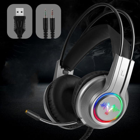 M5 Gaming Headset RGB Colorful Luminous Anti-Noise Heavy Bass Cable - Gamer Z Paradise