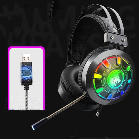 M5 Gaming Headset RGB Colorful Luminous Anti-Noise Heavy Bass Cable - Gamer Z Paradise