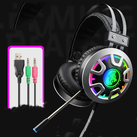 M5 Gaming Headset RGB Colorful Luminous Anti-Noise Heavy Bass Cable - Gamer Z Paradise