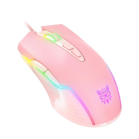 Mechanical Gaming Game Pink Wired Mouse Streamer Notebook Home Desktop Dedicated - Gamer Z Paradise