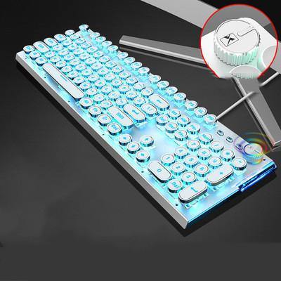 Mechanical Keyboard 104 Anti-ghosting Luminous Blue Black Red Brown Switch LED Backlit wired Gaming Keyboard - Gamer Z Paradise