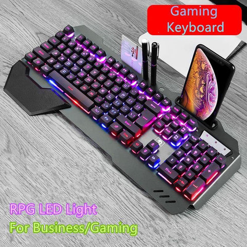Mechanical Keyboard RGB LED Backlight Plug And Play White/Black Keyboard Ergonomic Design Waterproof Gaming Keyboard - Gamer Z Paradise