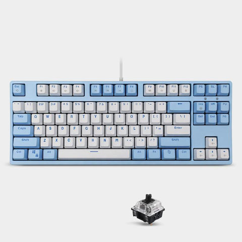 Mechanical Keyboard Sea Rhyme Light Blue Cyan Axis Red Axis Gaming - Gamer Z Paradise