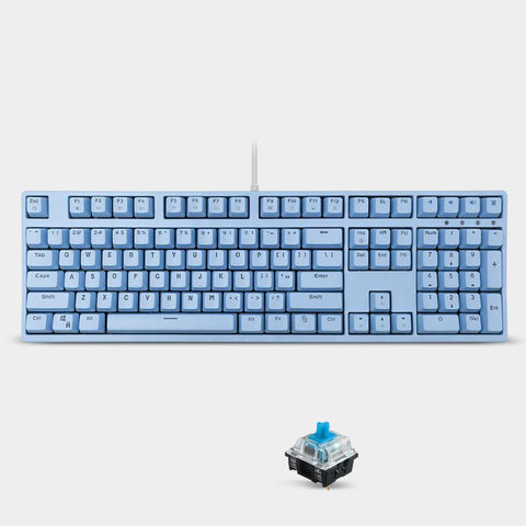 Mechanical Keyboard Sea Rhyme Light Blue Cyan Axis Red Axis Gaming - Gamer Z Paradise