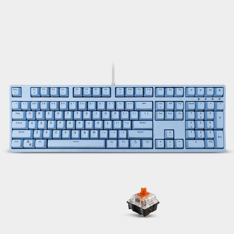 Mechanical Keyboard Sea Rhyme Light Blue Cyan Axis Red Axis Gaming - Gamer Z Paradise