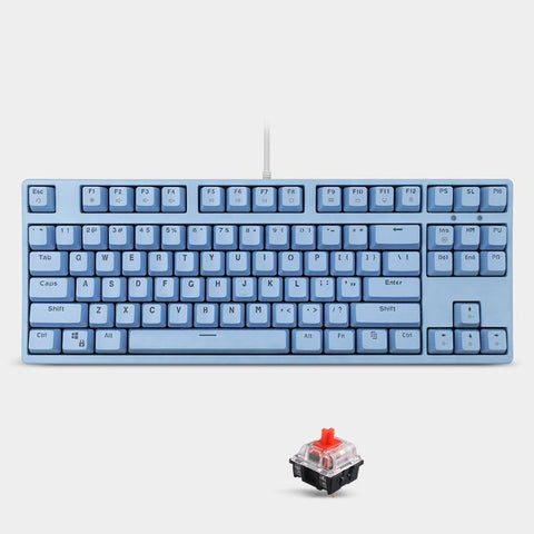 Mechanical Keyboard Sea Rhyme Light Blue Cyan Axis Red Axis Gaming - Gamer Z Paradise
