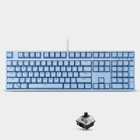 Mechanical Keyboard Sea Rhyme Light Blue Cyan Axis Red Axis Gaming - Gamer Z Paradise