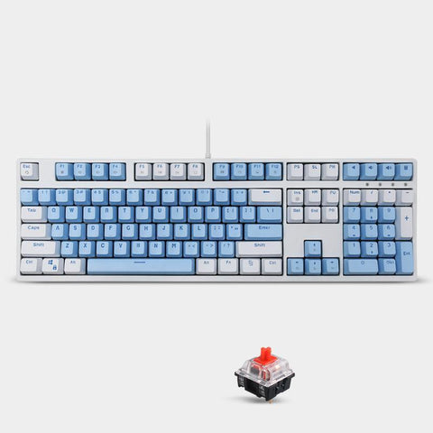 Mechanical Keyboard Sea Rhyme Light Blue Cyan Axis Red Axis Gaming - Gamer Z Paradise