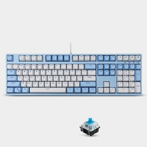 Mechanical Keyboard Sea Rhyme Light Blue Cyan Axis Red Axis Gaming - Gamer Z Paradise