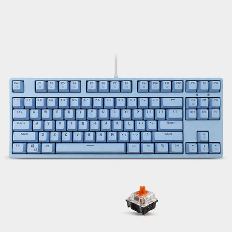 Mechanical Keyboard Sea Rhyme Light Blue Cyan Axis Red Axis Gaming - Gamer Z Paradise