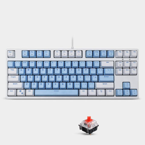 Mechanical Keyboard Sea Rhyme Light Blue Cyan Axis Red Axis Gaming - Gamer Z Paradise