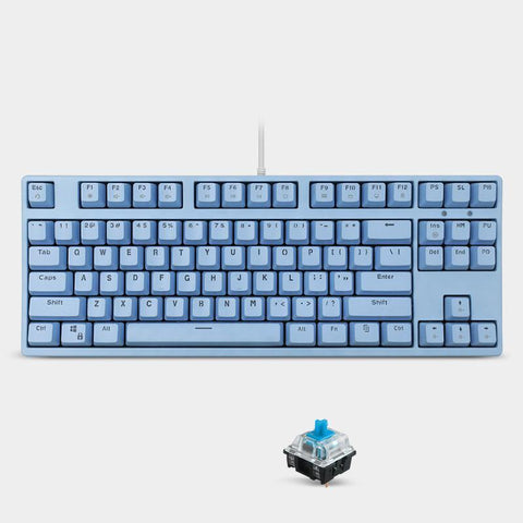 Mechanical Keyboard Sea Rhyme Light Blue Cyan Axis Red Axis Gaming - Gamer Z Paradise