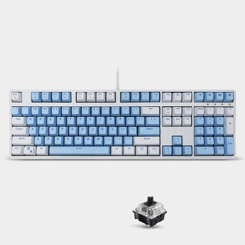 Mechanical Keyboard Sea Rhyme Light Blue Cyan Axis Red Axis Gaming - Gamer Z Paradise
