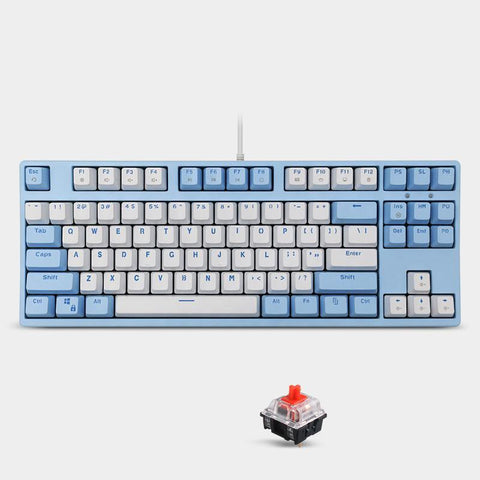 Mechanical Keyboard Sea Rhyme Light Blue Cyan Axis Red Axis Gaming - Gamer Z Paradise