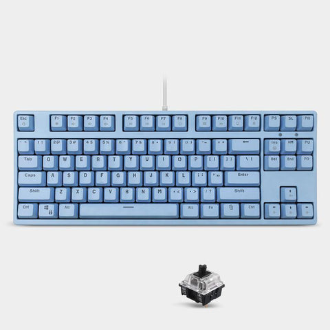 Mechanical Keyboard Sea Rhyme Light Blue Cyan Axis Red Axis Gaming - Gamer Z Paradise