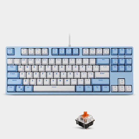 Mechanical Keyboard Sea Rhyme Light Blue Cyan Axis Red Axis Gaming - Gamer Z Paradise