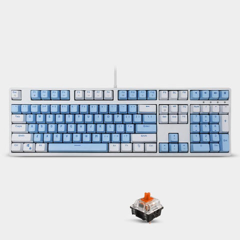 Mechanical Keyboard Sea Rhyme Light Blue Cyan Axis Red Axis Gaming - Gamer Z Paradise