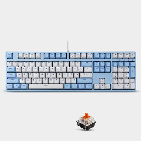 Mechanical Keyboard Sea Rhyme Light Blue Cyan Axis Red Axis Gaming - Gamer Z Paradise