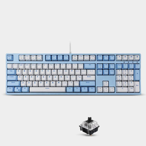 Mechanical Keyboard Sea Rhyme Light Blue Cyan Axis Red Axis Gaming - Gamer Z Paradise