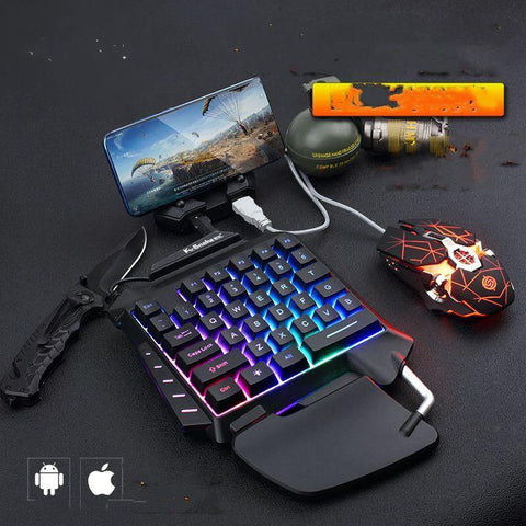 Mobile Game Throne One-Handed Keyboard Set Colorful - Gamer Z Paradise