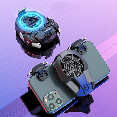 Multi-function Mobile Phone USB Game Cooler System Cooling Fan Gamepad Holder Stand Radiator for IPhone Huawei Samsung Phone - Gamer Z Paradise