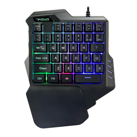 One-Handed Mechanical Gaming Keyboard RGB Backlit Portable Mini Gaming Keypad Game Controller - Gamer Z Paradise