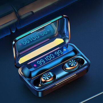 Portable F9-10 TWS bluetooth 5.0 Three LED Power Display Smart Touch Waterproof In-ear Earphone with Charging Box - Gamer Z Paradise