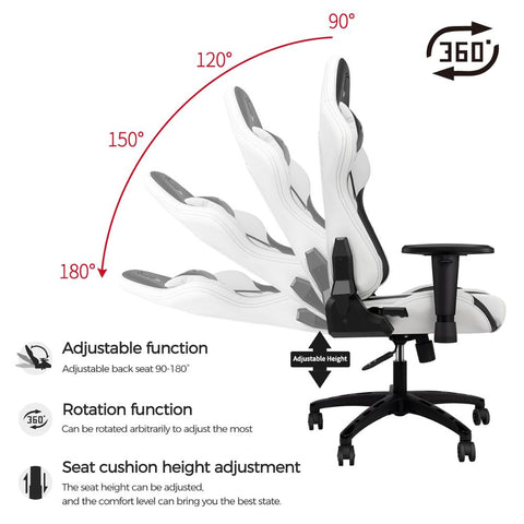 Furgle | Pro Series Gaming Chair with Comfortable Lumbar Support (Red & Black) | Gaming Chair