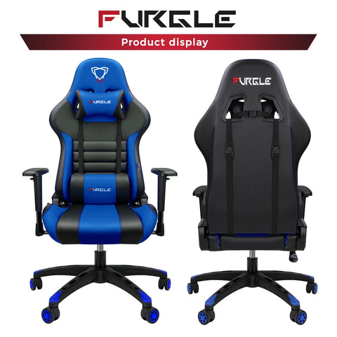 Furgle | Pro Series Gaming Chair with Comfortable Lumbar Support (Red & Black) | Gaming Chair