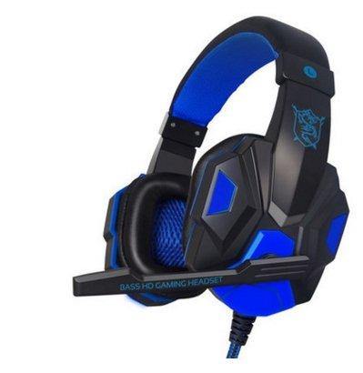 Pu mind pc780 black blue head game Gaming Headset computer YY voice with Mike black blue light headphones - Gamer Z Paradise