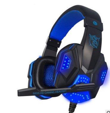 Pu mind pc780 black blue head game Gaming Headset computer YY voice with Mike black blue light headphones - Gamer Z Paradise