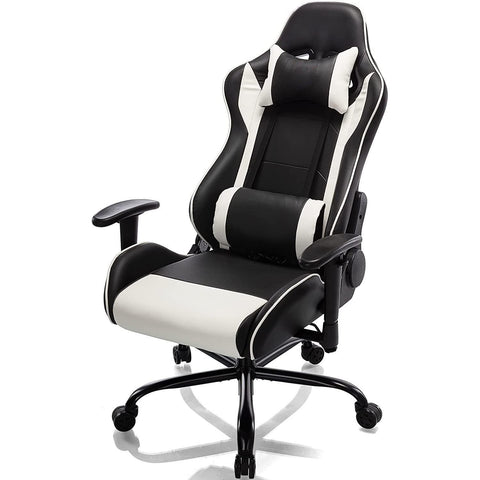 Qoroly Massage Gaming Chair- Racing Computer Chair High Back Office Desk Chair, 360 degree Swivel Task Chair, Adjustable Armrest Lumbar Support Soft Headrest - Gamer Z Paradise