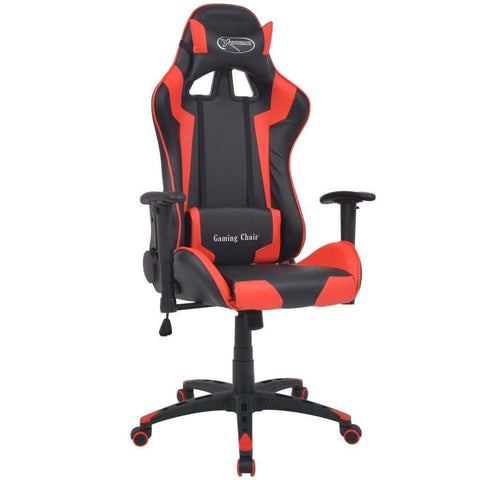 Reclining Office Chair Artificial Leather Red - Gamer Z Paradise