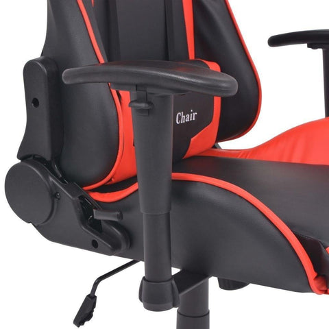 Reclining Office Chair Artificial Leather Red - Gamer Z Paradise
