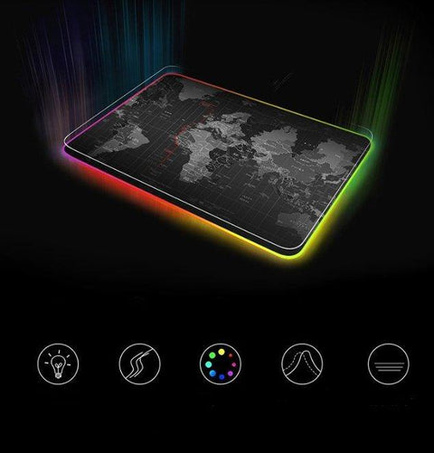 RGB Gaming Mouse Pad Large Mousepad Gamer Large Mousepad Computer Mousepad Led Backlight XXL Surface Mousepad Keyboard Desk Mat - Gamer Z Paradise