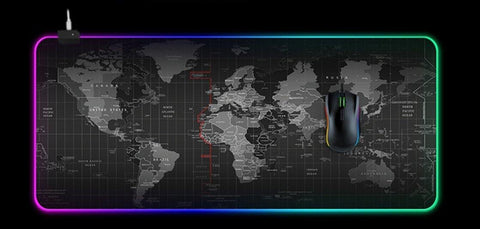 RGB Gaming Mouse Pad Large Mousepad Gamer Large Mousepad Computer Mousepad Led Backlight XXL Surface Mousepad Keyboard Desk Mat - Gamer Z Paradise