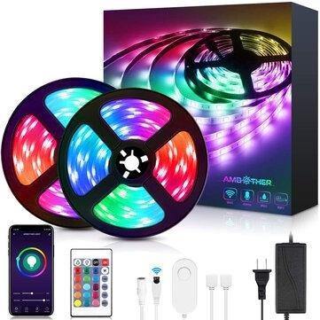 RGB LED Strip Lights 32.8ft WiFi LED Light Strips Works with Alexa Google Assist - Gamer Z Paradise