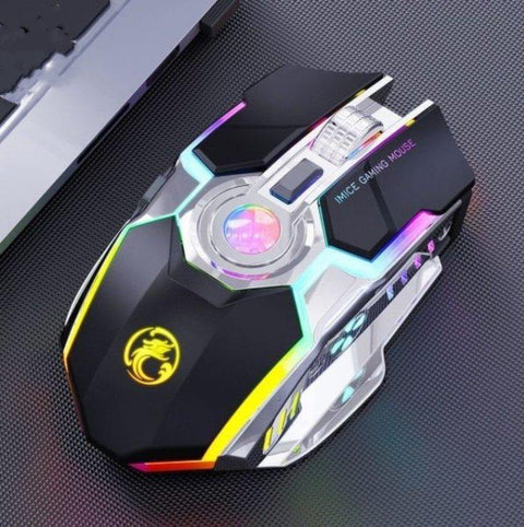 Silent Charging RGB Streamer Horse Racing Wireless Gaming Mouse - Gamer Z Paradise