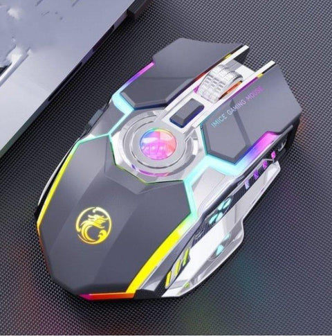 Silent Charging RGB Streamer Horse Racing Wireless Gaming Mouse - Gamer Z Paradise