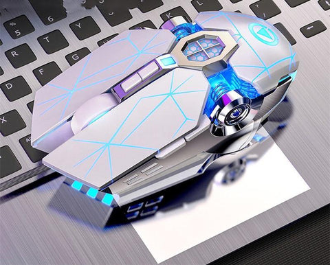 Silver carving ghost mackerel gaming mechanical mouse - Gamer Z Paradise