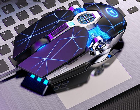 Silver carving ghost mackerel gaming mechanical mouse - Gamer Z Paradise